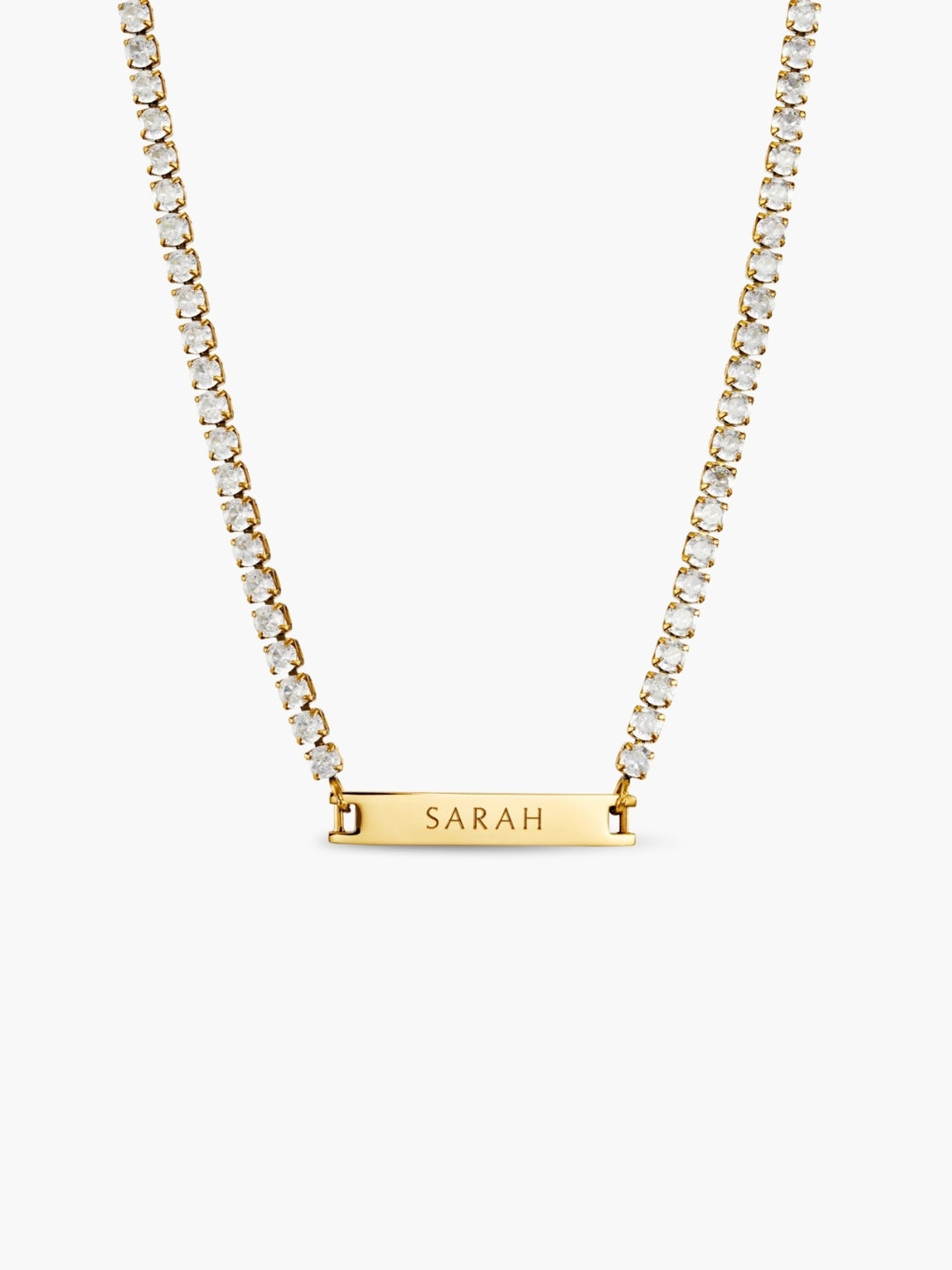 Engraved Tennis Necklace