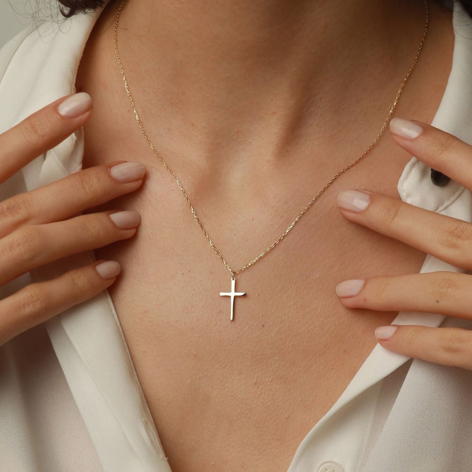 Slat Cross Necklace