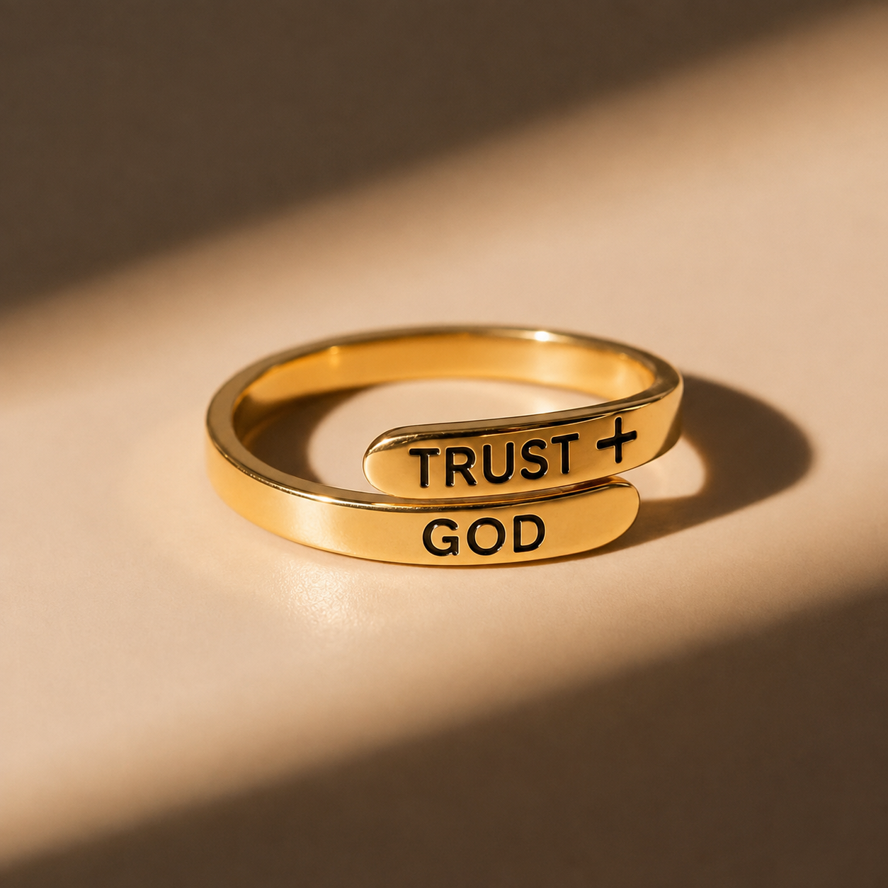 "Trust God" Faith Ring