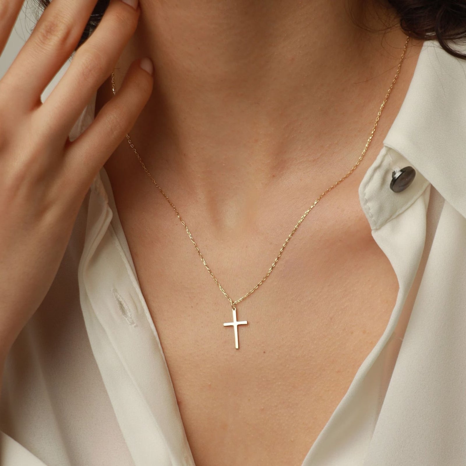 Slat Cross Necklace