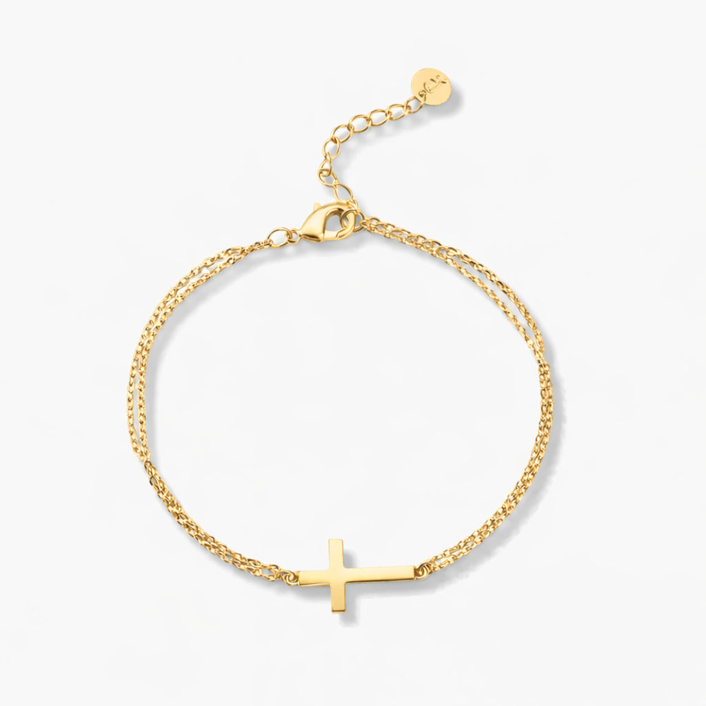 Slat Cross Bracelet