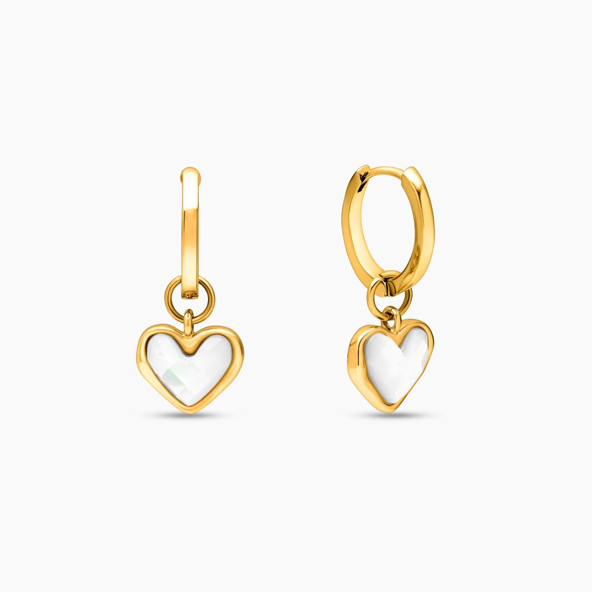 Pia Pearl Heart Huggies