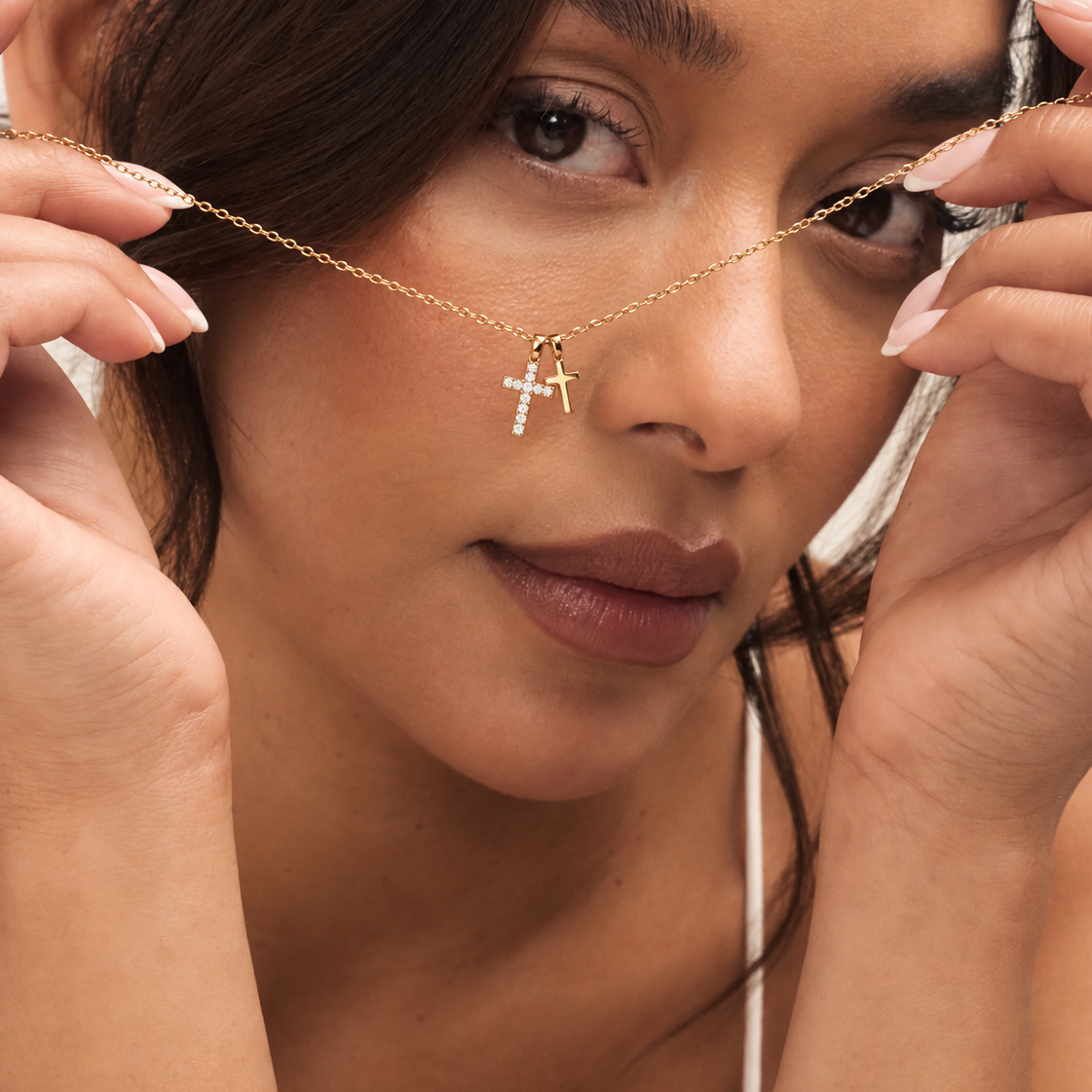 Double Cross Necklace
