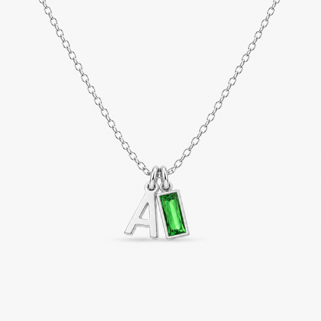 Initial Birthstone Necklace