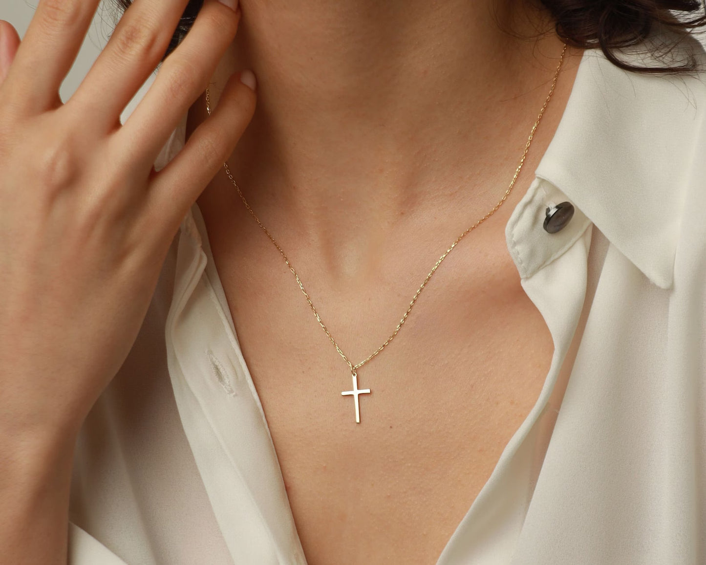 Slat Cross Necklace