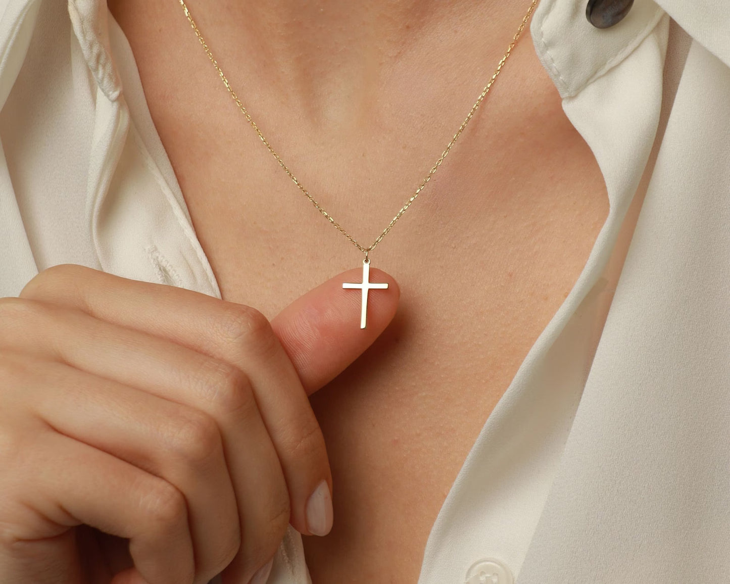 Slat Cross Necklace