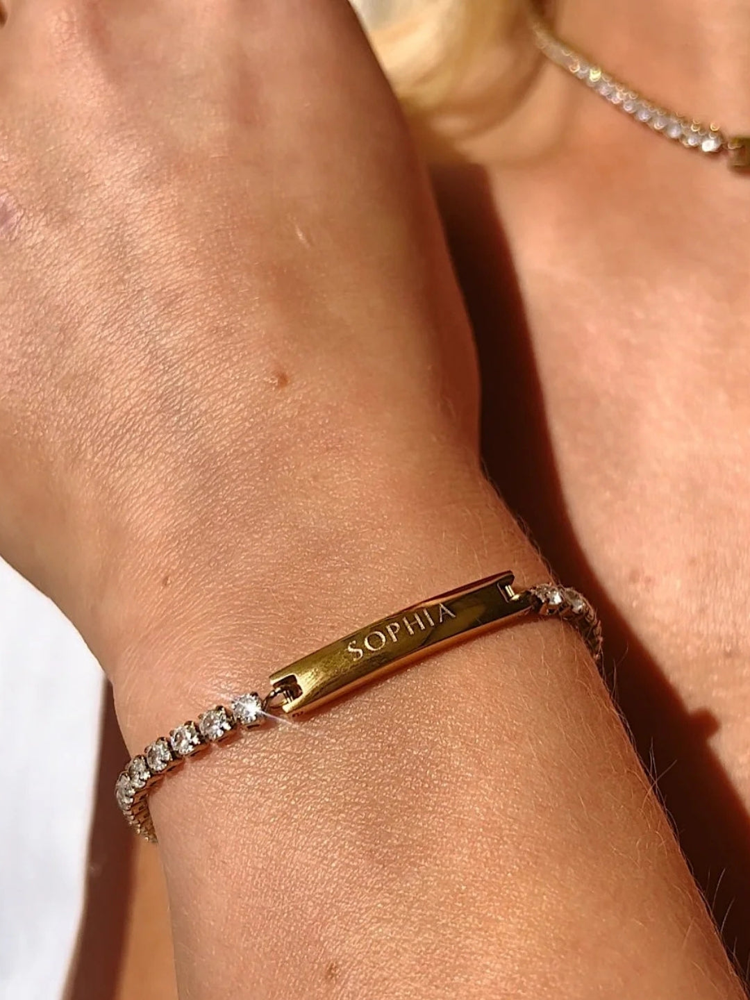 Engraved Tennis Bracelet