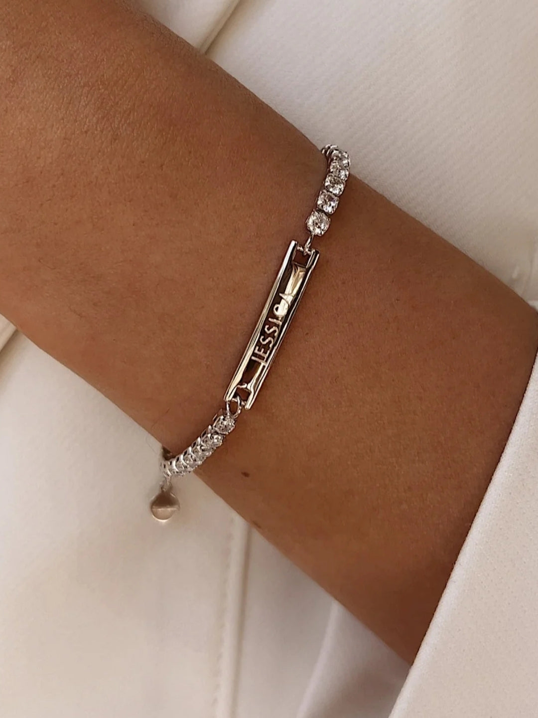 Engraved Tennis Bracelet