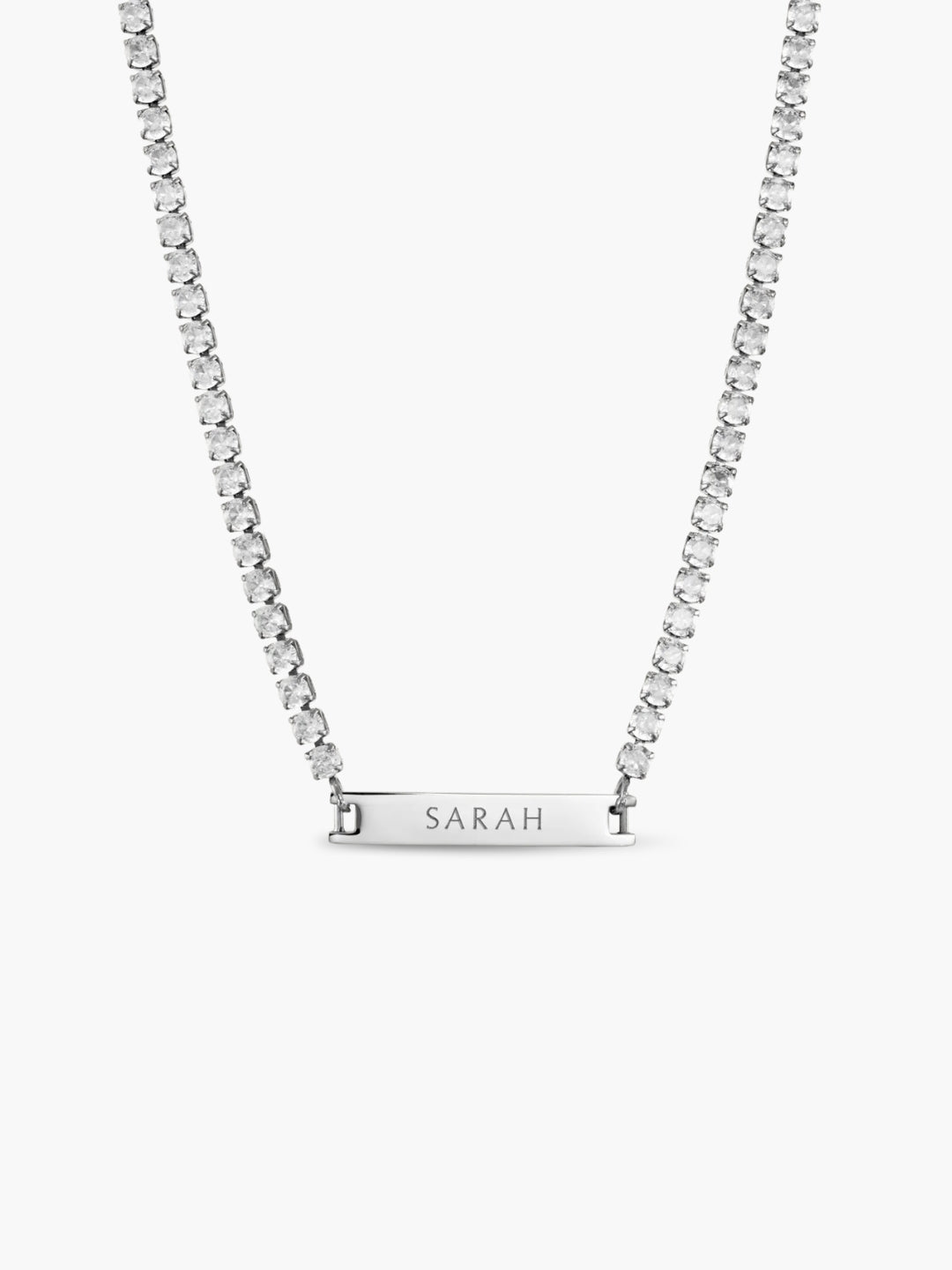 Engraved Tennis Necklace