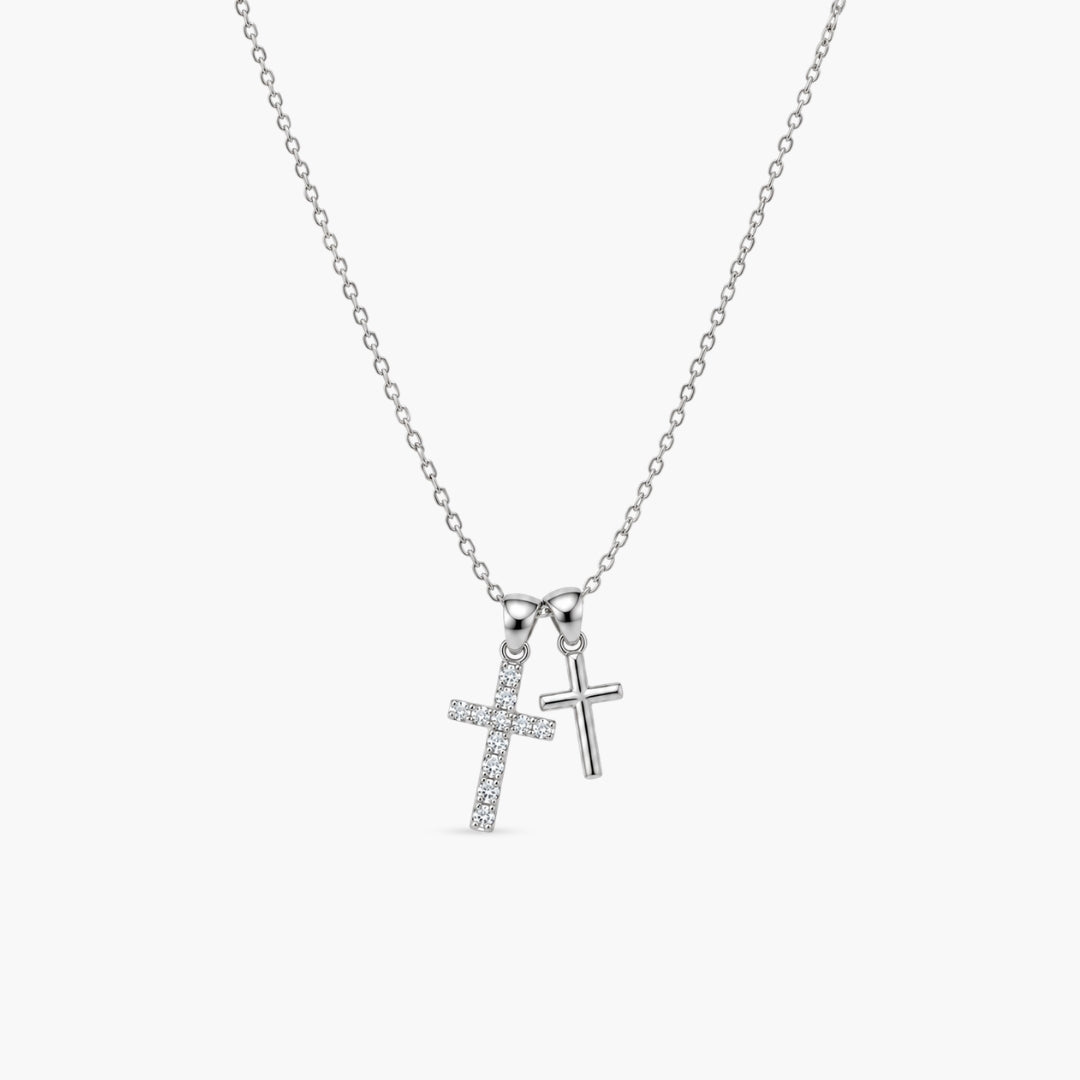 Double Cross Necklace