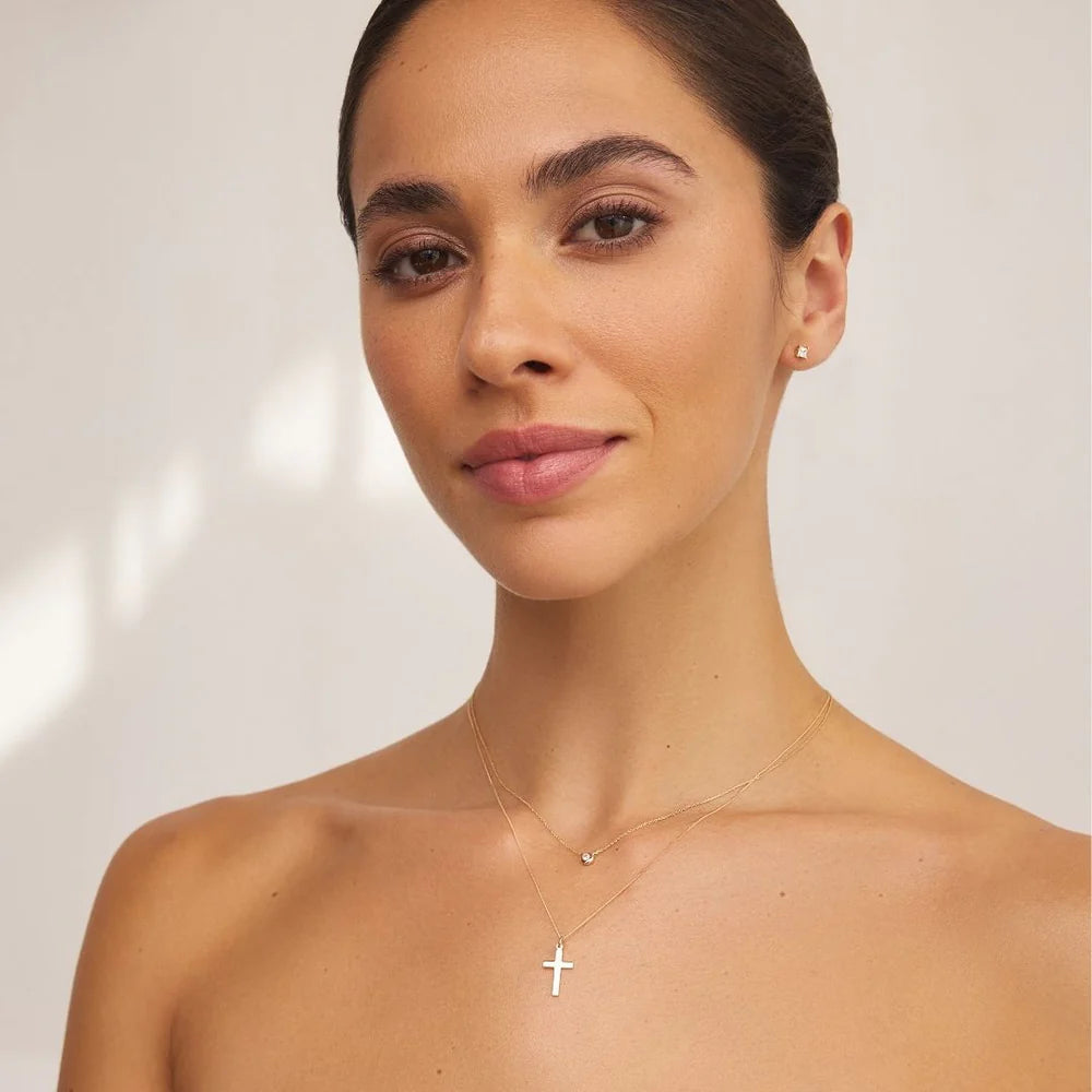 Slat Cross Necklace