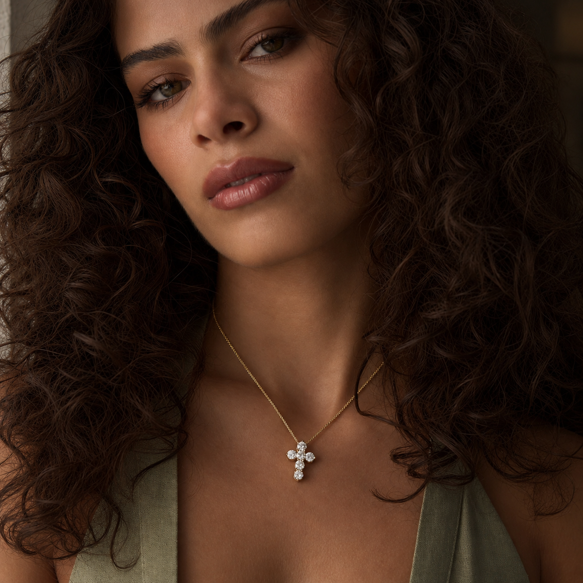 Ice Cross Necklace
