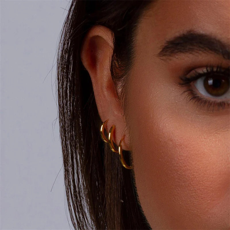 Triple Hoop Earrings