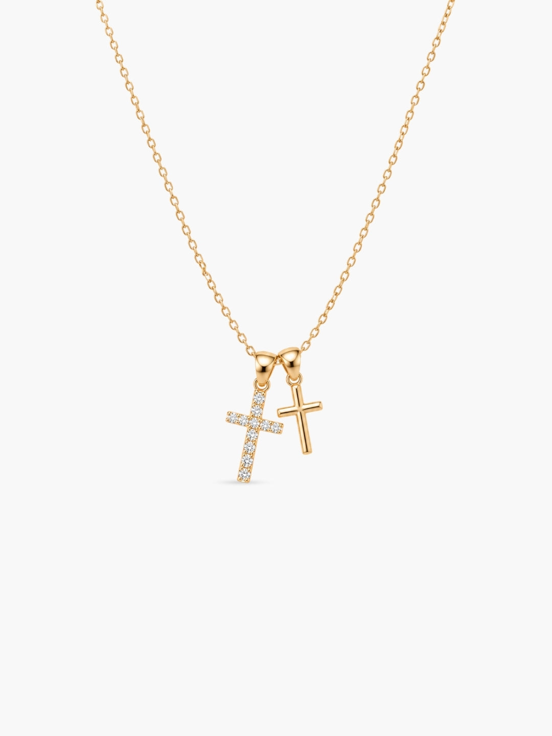 Duo Cross Necklace