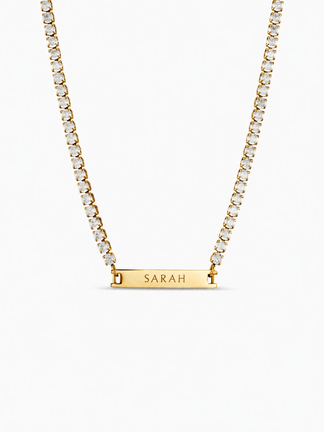 Engraved Tennis Necklace