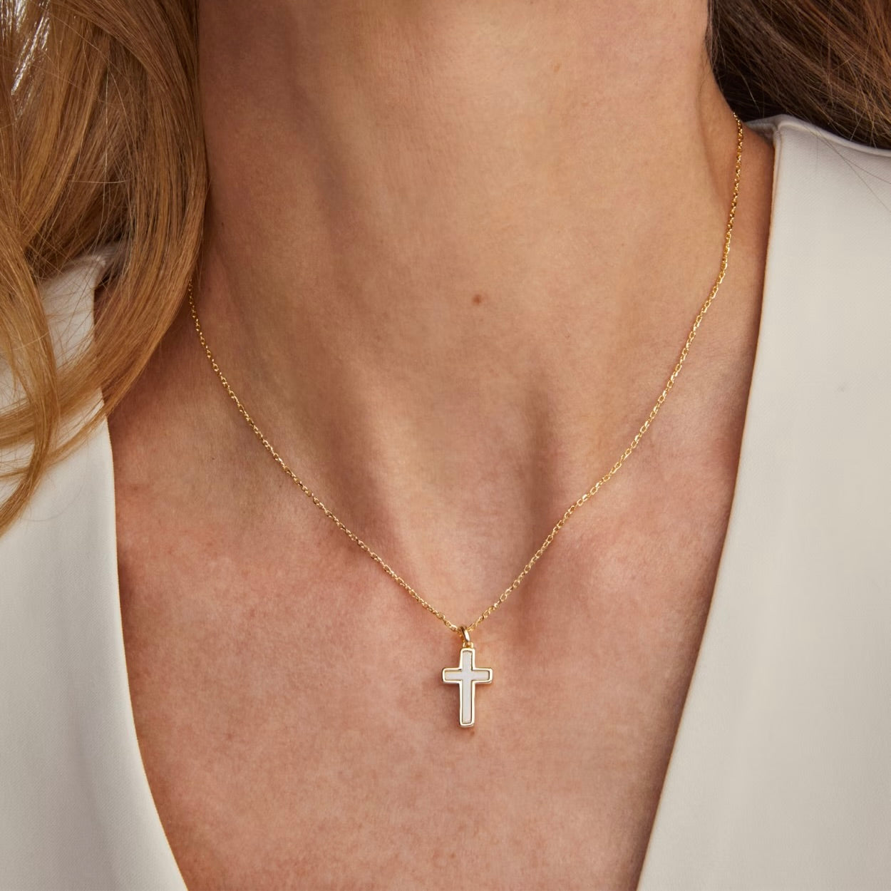 Opal Cross necklace
