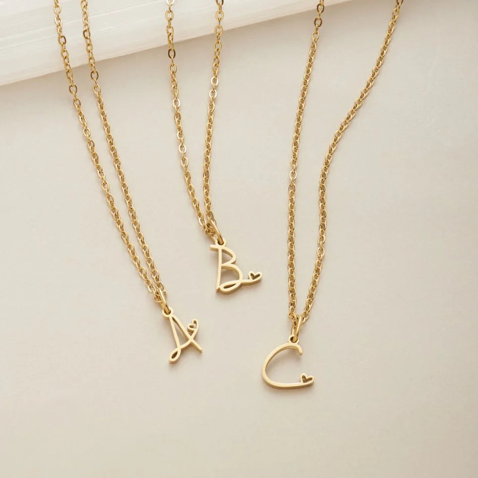 Signature Initial Heart Necklace