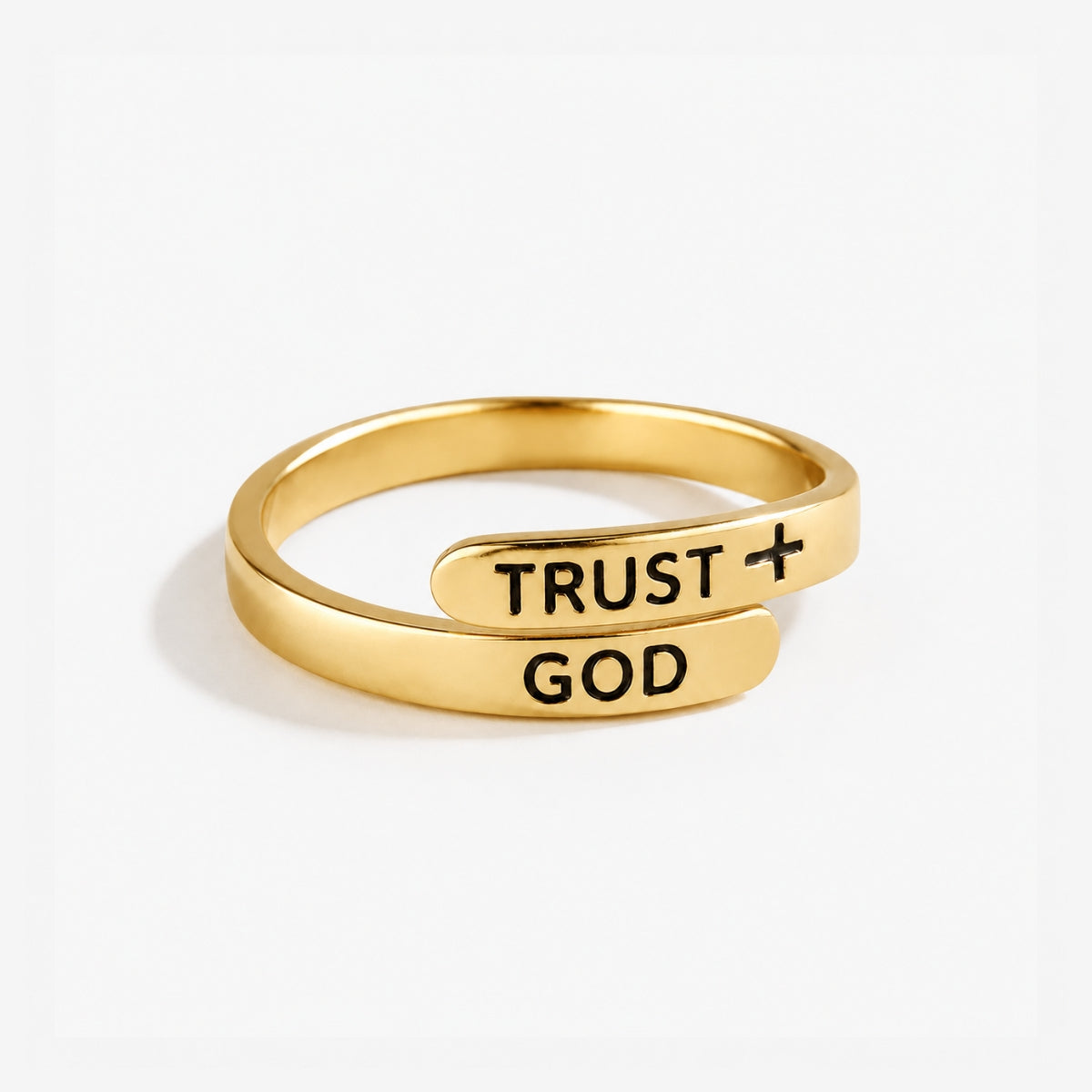 "Trust God" Faith Ring
