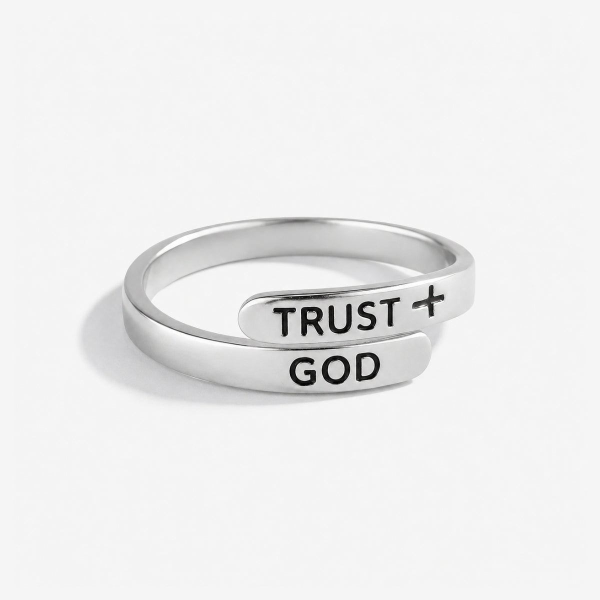 "Trust God" Faith Ring